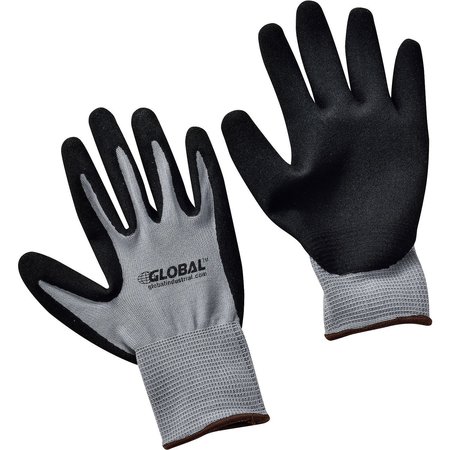 GLOBAL INDUSTRIAL Ultra-Grip Foam Nitrile Coated Gloves, Gray/Black, Large 708345L